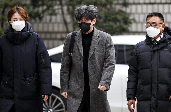 남욱 변호사가 9일 서울지방법원에서 열린 대장동 재판 69차 공판에 참석하고 있다. 2022.12.9(연합뉴스)