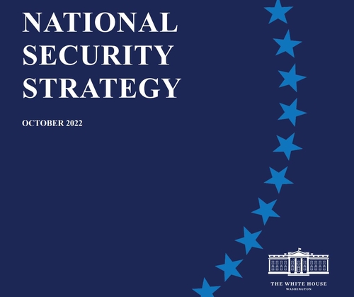 바이든 행정부의 국가안보전략 책자 표지[백악관 책자 표지 캡처] 2022 1012. 연합뉴스