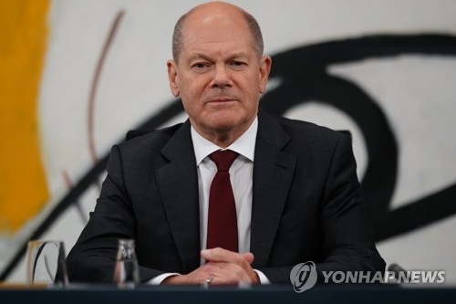 숄츠 독일 총리 (베를린 EPA=연합뉴스) .2022.11.02