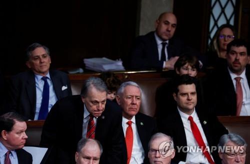 미 공화당 강경파인 프리덤 코커스 소속 의원들. 로이터=연합뉴스.