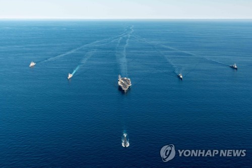 동해상에서 한미일 대잠전 훈련 .  2022.9.30 해군 제공​. 연합뉴스