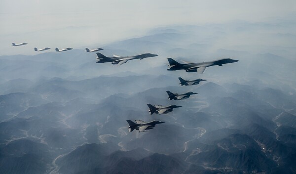 '죽음의 백조' B-1B 2대가 참가한 한미 연합공중훈련. 2023 03 19. [미 태평양공군] 시민언론 민들레