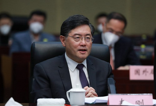 친강 중국 국무위원 겸 외교부장. [중국 외교부] 연합뉴스