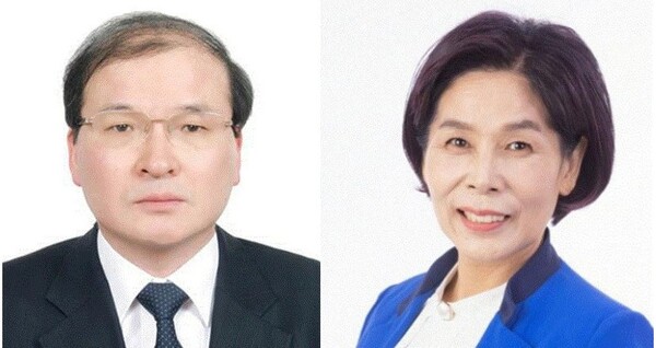 이상인 방통위 상임위원(왼쪽)과 최민희 민주당 추천 상임위원 후보. 사진=대통령실‧연합뉴스  