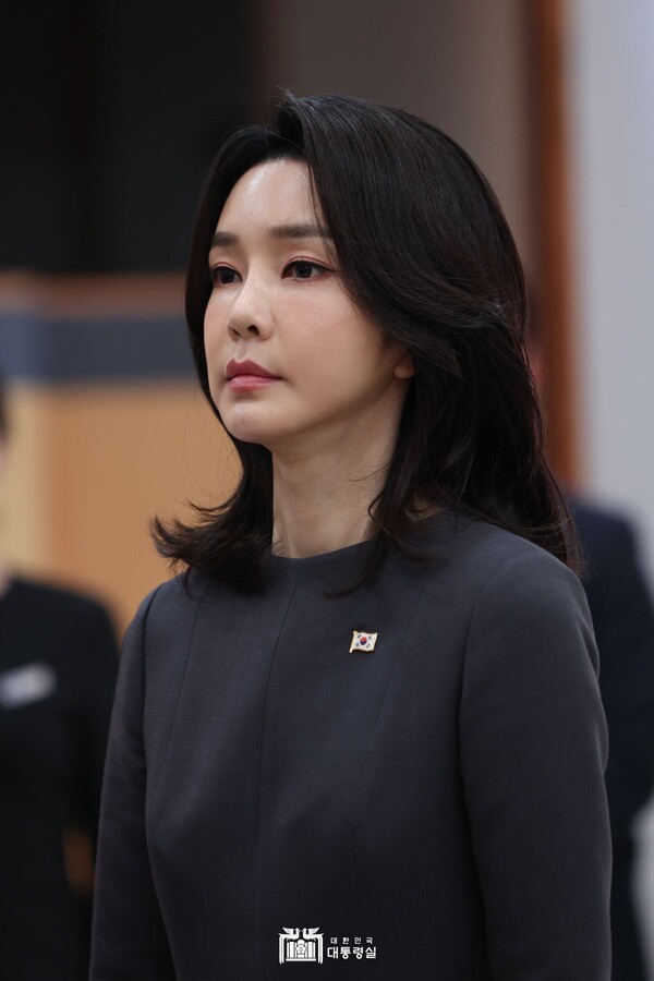 지난해 11월 페드로 산체스 스페인 왕국 총리 방한 오찬 행사에 참석한 김건희 씨. 2022.11.18. 대통령실 사진뉴스