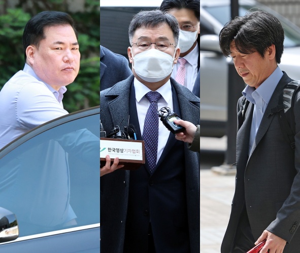 왼쪽부터 유동규 전 성남도시개발공사 기획본부장, 김만배 화천대유 대주주, 남욱 변호사