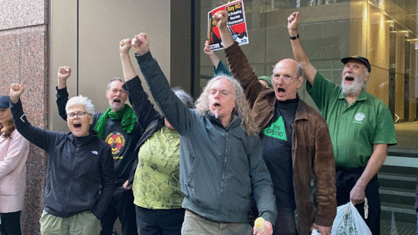 호주 시민들도 집회에 참가, 일본의 핵오염수 방류를 규탄했다. 사진=윤미향 의원실