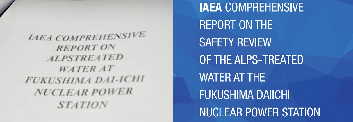 왼쪽이 조르세티가 제보한 최종보고서 초안 표지, 오른쪽이 4일 발표한 IAEA의 최종보고서 표지. 최종보고서에서 THE SAFETY REVIEW 표현이 추가됐다. 2023.7.4. 김성진 기자
