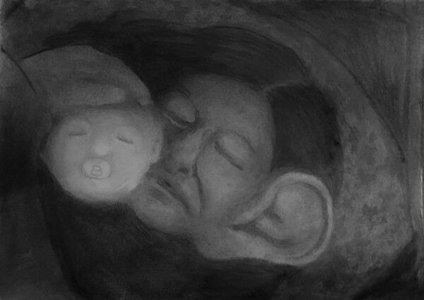 ‘전쟁 중인 어머니’ (노르웨이의 예술가이자 시인 세실리에 코티스 오스트렝 작) ▲작가의 말 “나의 작품을 폭력과 억압으로부터 안전한 삶을 살 수 있는 여성의 권리에 바친다.”