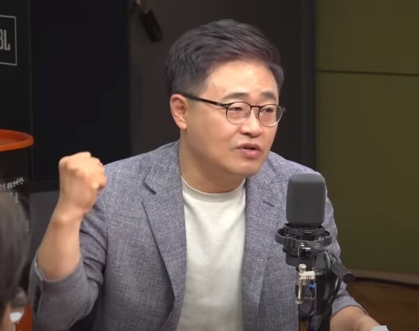 지난달 28일 장성철 공론센터 소장이 CBS라디오 박재홍의 한판승부에 출연해 발언햐고 있다. 2023.7.28. 유투브 채널 박재홍의 한판승부 갈무리