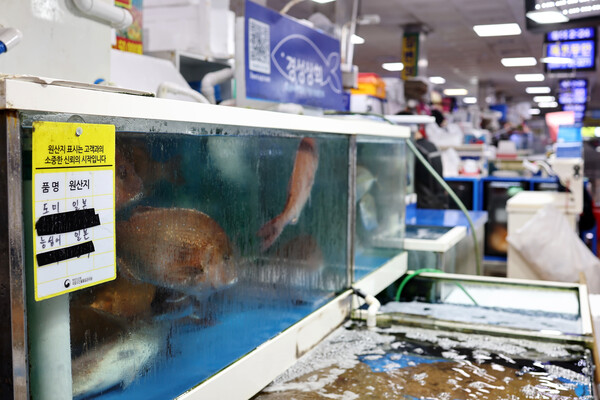 관세청 무역통계에 따르면 지난 7월 우리나라의 일본 어패류 수입량은 2415t으로 전년 동월보다 4.6% 줄었다. 사진은 이날 서울의 한 수산시장 모습. 2023.7.17