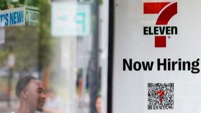 미국 상점 고용 문구​​​​​​​​​​​​​​[로이터 연합뉴스 자료사진]