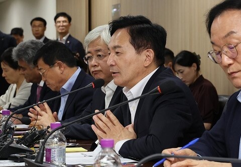 원희룡 국토교통부 장관이 8월 29일 여의도 HUG서울서부지사에서 열린 주택공급혁신위원회에서 인사말을 하고 있다. 2023.8.29. 연합뉴스