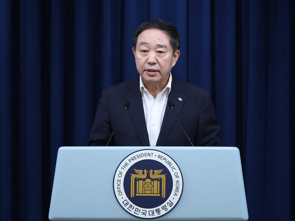 강승규 대통령실 시민사회수석이 26일 서울 용산 대통령실 청사에서 집회·시위 제도개선 국민참여토론 결과 관련 브리핑을 하고 있다. 2023.7.26. 연합뉴스