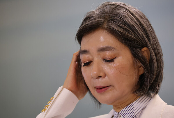 김행 여성가족부 장관 후보자가 19일 오전 서울 종로구 인사청문회 준비 사무실로 출근하며 발언하고 있다. 2023.9.19. 연합뉴스