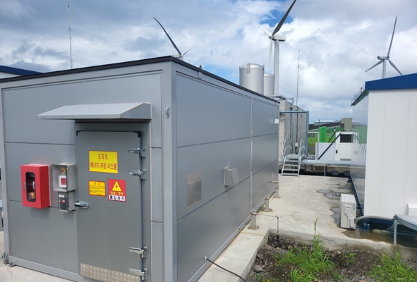 제주 CFI 미래관에 설치된 에너지 저장 시설. ⓒ 정희원