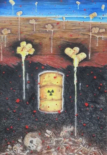 칡뫼김구 작 ‘방사능 황무지’(캔버스에 아크릴) 아르떼숲 제공