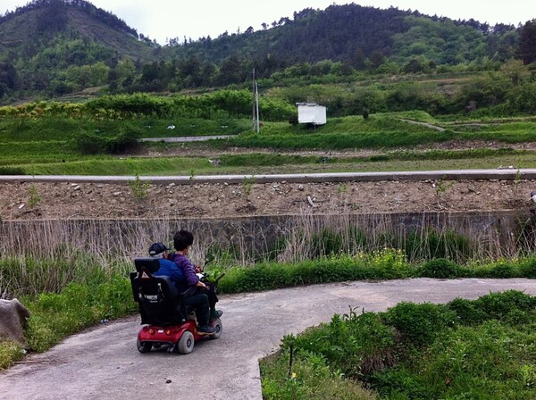 사진 속 노부부는 다른 분들이시다. 뼈가 부러진 어른이 늙은 아내의 품에 안겨 계시던 모습도 이와 비슷했다. 할아버지와 할머니의 위치만 바뀌었을 뿐.