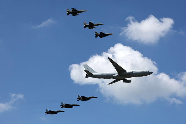 22일 성남 서울공항에서 열린 건군 75주년 국군의 날 최종 리허설에서 이 진행되고 있다. 2023.9.26. 연합뉴스