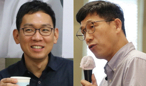 강양구 기자(왼쪽, 사이언스북스)와 진중권 전 교수(연합뉴스)