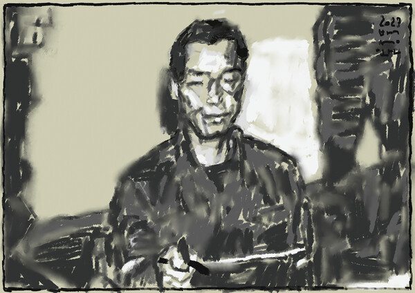 박성완 작 ‘부마항쟁이 부른 총성’(30x40cm Digital painting)“1979년 10월 16일 부산대에서 반정부시위를 시작합니다. 17일 저녁 시민들까지 합세하니 정부는 계엄령으로 군인들까지 투입합니다. 시위는 마산으로 확대되어 노동자 고등학생까지 합세하고 정부는 위수령을 발동합니다. 부산을 직접 본 김재규는 개혁을 통한 민심 수습을 주장합니다. 박정희의 질타와 함께 깔아뭉개면 된다던 차지철에게 밀립니다. 부마항쟁은 김재규에 의한 박정희 살해와 유신의 몰락을 가져옵니다.“