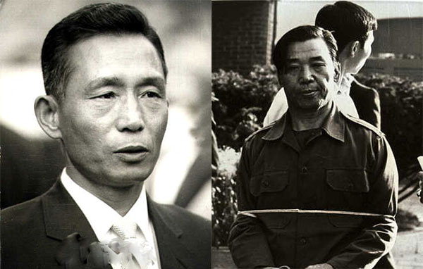 박정희(왼쪽)와 김재규. 연합뉴스 자료 사진