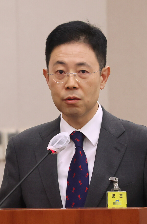 손준성 대구고등검찰청 차장검사가 20일 국회 법제사법위원회에서 열린 대전고등검찰청, 광주고등검찰청, 대구고등검찰청 등에 대한 국정감사에서 의원 질의에 답변하고 있다. 2023.10.20. 연합뉴스