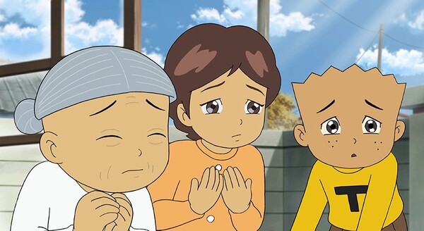 애니메이션으로 만든 '검정 고무신'의 한 장면