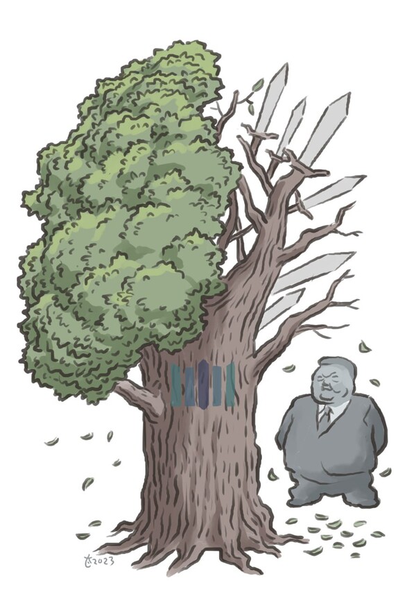 '위엄과 위안을 한 몸에 품고도' / 박순찬 화백의 느티나무 그림