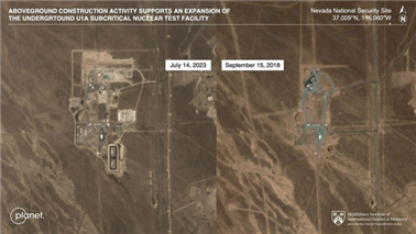 중국 롭 노어(Lop Nor) 핵실험장 신축공사@Middlebury Institute of International Studies