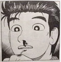 '맛의 달인' 주인공이 코피를 흘리는 장면.