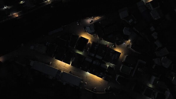 하늘에서 본 용주골 성매매집결지 모습. 과거에 비해 집결지에서 일하는 성노동자의 수가 크게 줄어 현재는 40명 정도가 일하고 있다. ©원석, 무단전재 및 재배포 금지