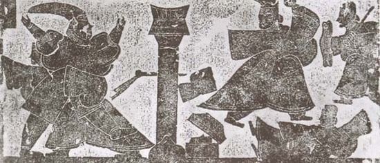 형가가 진시황제를 찌르려는 장면을 묘사한 그림. 나무위키