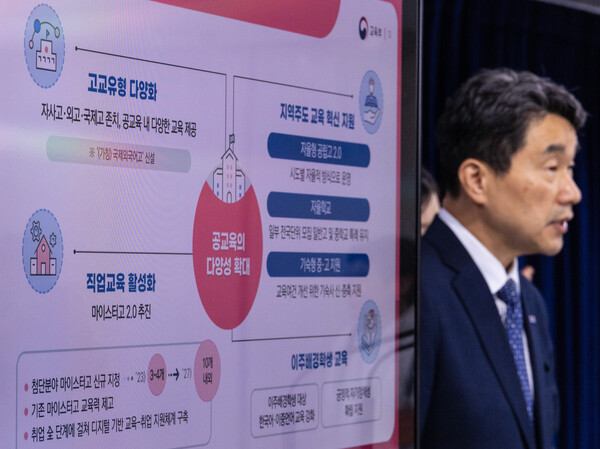 이주호 부총리 겸 교육부 장관이 21일 오전 서울 종로구 정부서울청사에서 공교육 경쟁력 제고 방안을 발표하고 있다. 2023.6.21. 연합뉴스