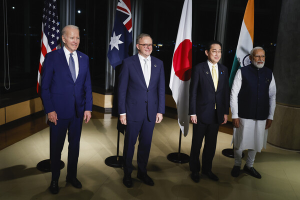 미국·일본·호주·인도 4개국 협의체인 쿼드(Quad) 정상회의. [AP=연합뉴스]