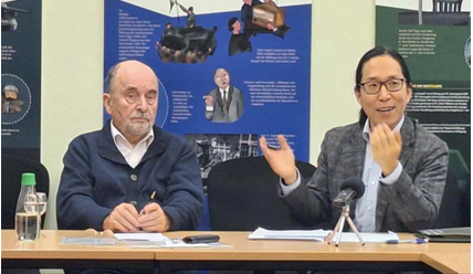 라이너 에펠만 이사장(왼쪽)과 이진 독일정치+문화연구소장.   