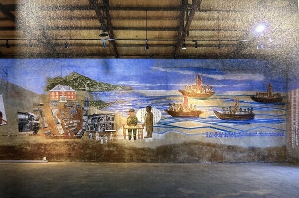 서용선미술관 전시전경 중 항해 부분. ('서용선, 암태소작쟁의 100년의 기억' 촬영)