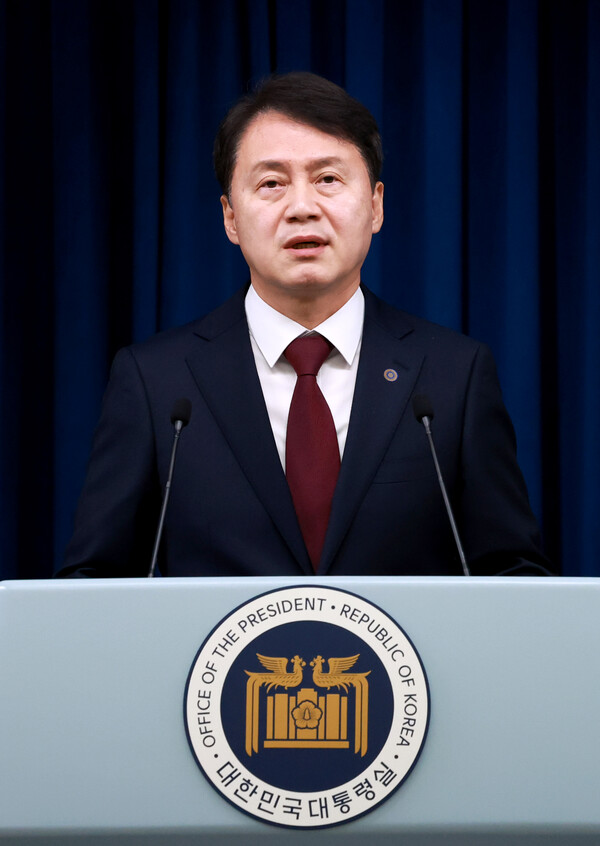 신임 대통령실 민정수석비서관에 임명된 김주현 전 법무차관이 7일 서울 용산 대통령실 청사에서 열린 인사브리핑에 참석해 소감을 말하고 있다. 2024.5.7. 연합뉴스