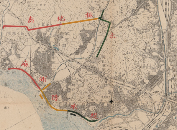 한강개수마포방수일반평면도 부분확대.