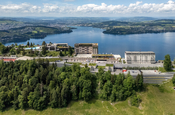 5월 28일 촬영된 스위스 루체른 근처 부르겐슈톡 리조트 모습. 오는 15~16일 이곳에서 우크라이나 평화 정상회담이 열린다. 2024.5.28. 롤이터 연합뉴스