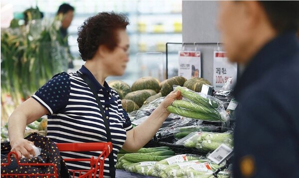 올해 들어서도 장바구니 물가가 좀처럼 꺾이지 않으면서 서민들 고통도 심해지고 있다. 사진은 서울 시내 한 대형마트 신선식품 매장. 2024.4.11. 연합뉴스