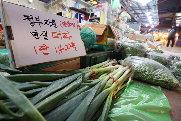 ?농산물 값이 크게 올라 국민 생활이 갈수록 힘들어지고 있다. 사진은 마포농수산물시장. 연합뉴스