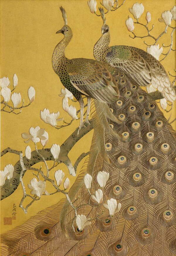 사립여자미술학교생들의 공동작품 '자수 공작도'.