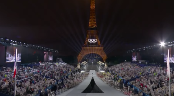 2024 파리 올림픽 개막식의 한 장면. 2024.7.27 MBC 유튜브 갈무리