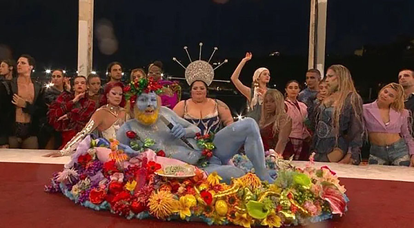 파리 올림픽 개막식에서 다양한 인종과 성소수자들을 통해서 다양성을 보여준 공연 / 방송 화면 갈무리