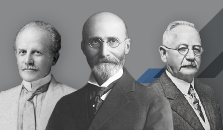 연세대의 모태를 만든 세 선교사. 왼쪽부터 구세학당 설립자 언더우드, 광혜원(제중원) 초대 원장 알렌, 제중원의학당 초대 교장 에이비슨. 