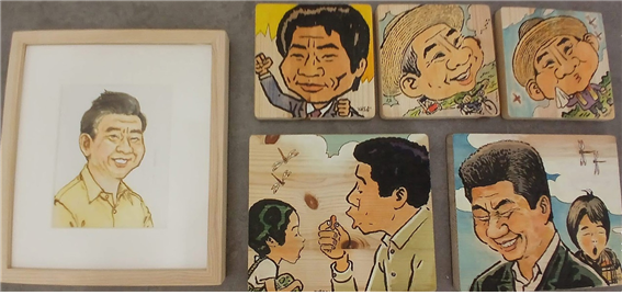 '의병전(義兵戰)展 : 일어서는 사람들' 중 박재동 화백의 캐리커처와 스케치. 하성태 사진.