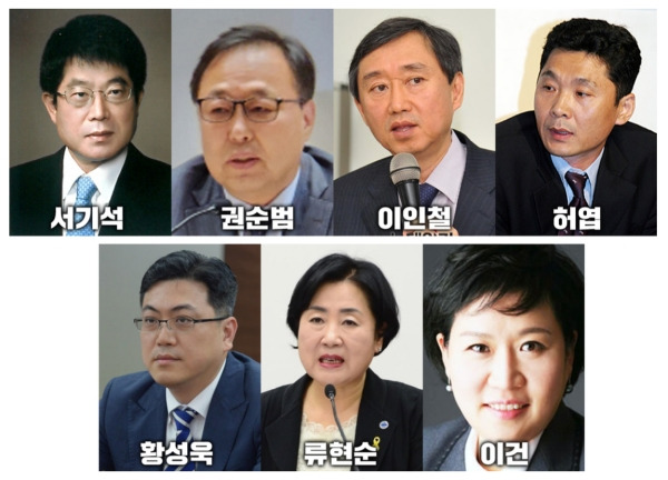 이진숙 '2인 방통위'가 추천하고 윤석열 대통령이 임명한 차기 KBS 이사진들. 언론노조 KBS 본부 사진