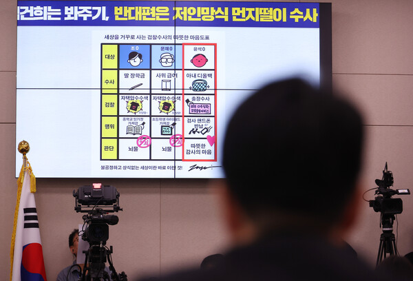 심우정 검찰총장 후보자가 3일 국회 법제사법위원회에서 열린 인사청문회에서 더불어민주당 이성윤 의원이 준비한 질문 자료를 바라보고 있다. 2024.9.3. 연합뉴스