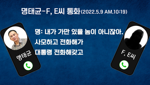 '김건희 공천 개입' 의혹의 핵심 당사자인 명태균 씨가 2022년 보궐선거를 앞두고 김영선 전 국민의힘 의원﻿ 측 인사와 통화한 내용. 뉴스토마토 유튜브 화면 갈무리